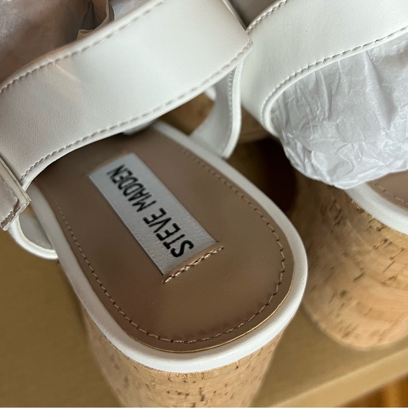 💃🏻Steve Madden White Tan Platform Shoes - Picture 6 of 7